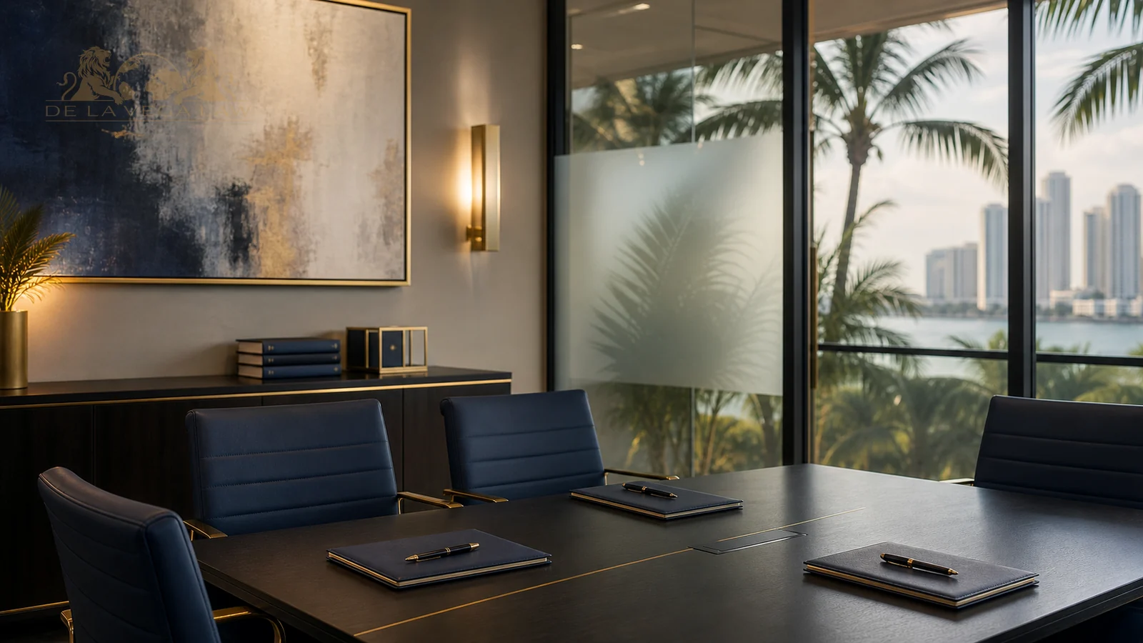 Temporary editorial consultation room view for De La Vega Law in Port St. Lucie; real photos coming soon